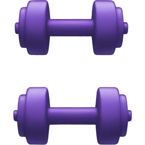 dumbbells with a bow emoji