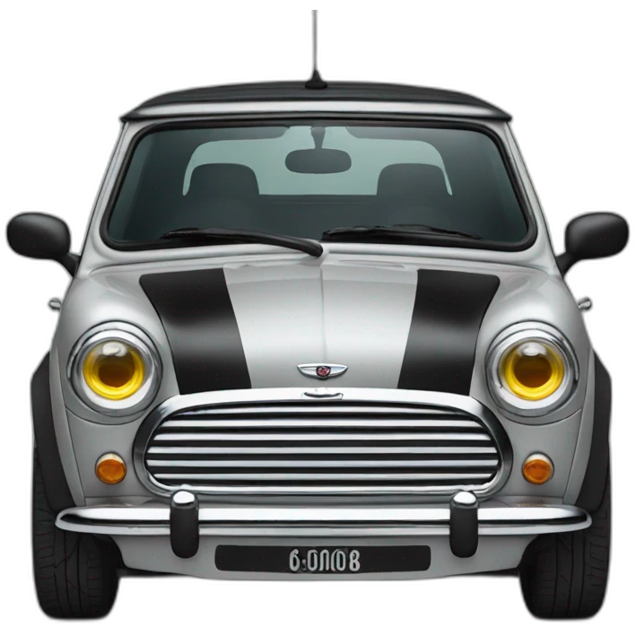 gray mini cooper chili black stripes emoji