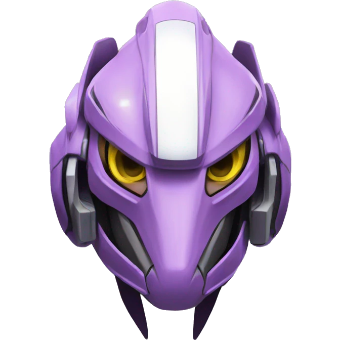 a Genesect-Raptor-Fakémon-—hybrid with a futuristic visor-helmet full body emoji