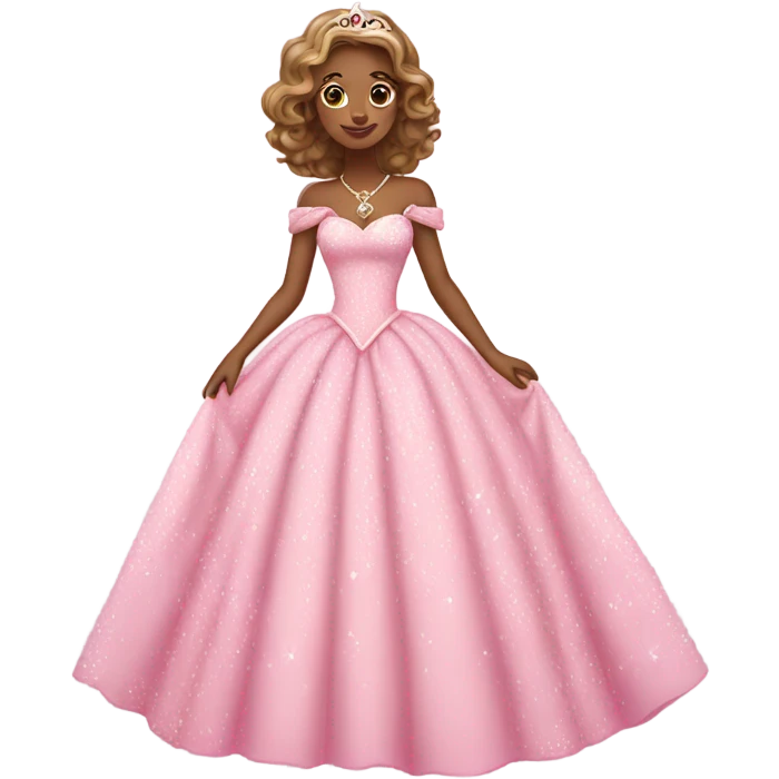 Princess in a pink dress emoji