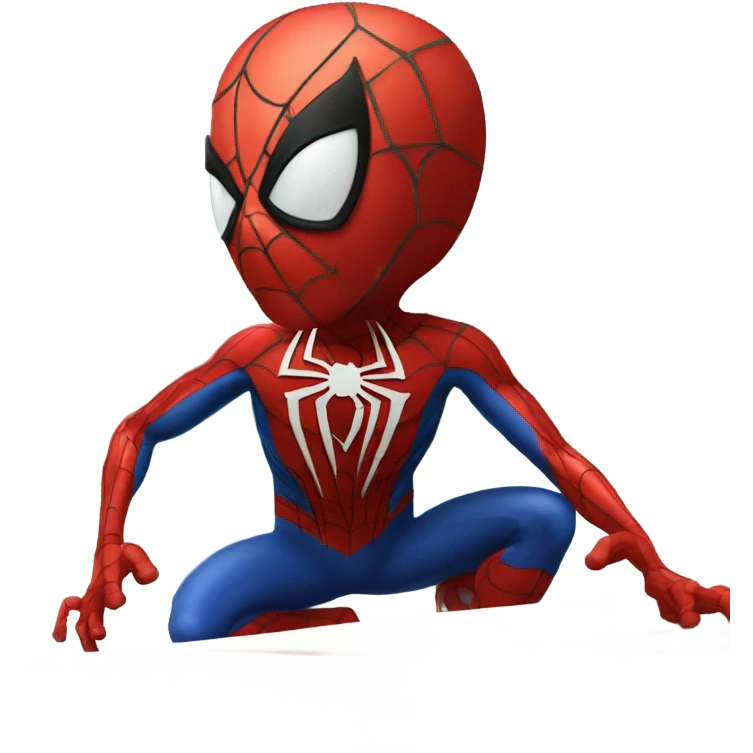 Surfing spider-man emoji
