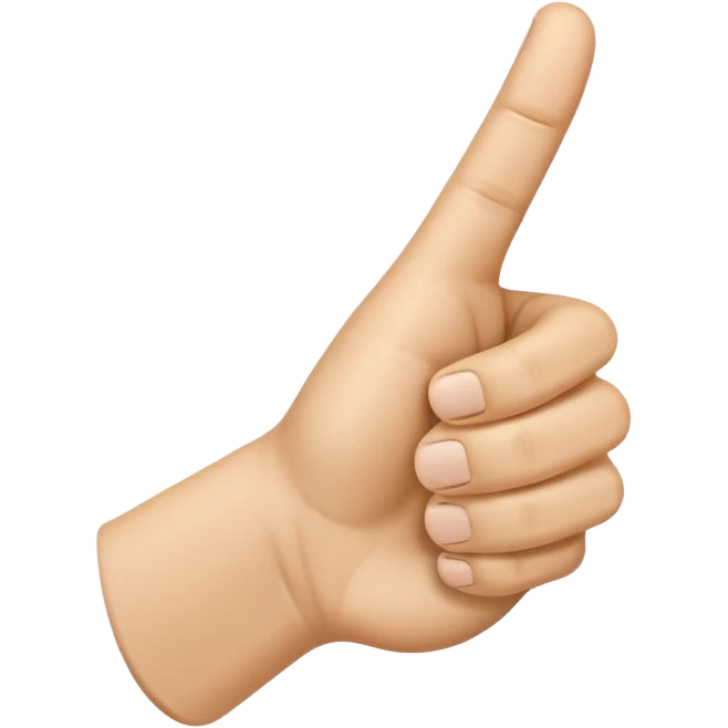 A hand emoji with the pointer finger middle finger and thumb up that looks like “YVL” emoji