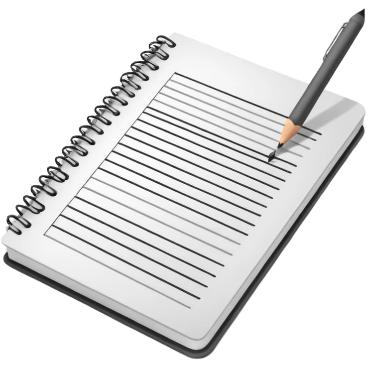 hand drawing a simple line in a notebook emoji