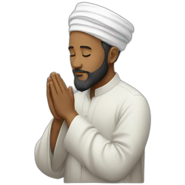 An Imam who is praying emoji
