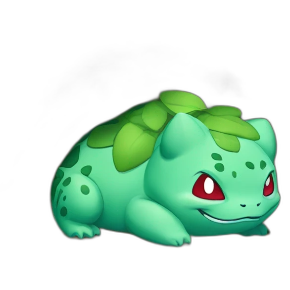 Bulbasaur sleeping under a tree emoji