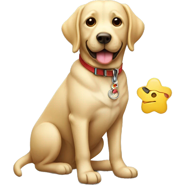 lab with a toy emoji