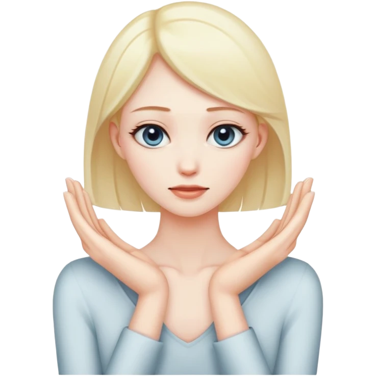 Hands around neck emoji