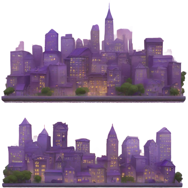 PURPLE AND GOKD CITY emoji