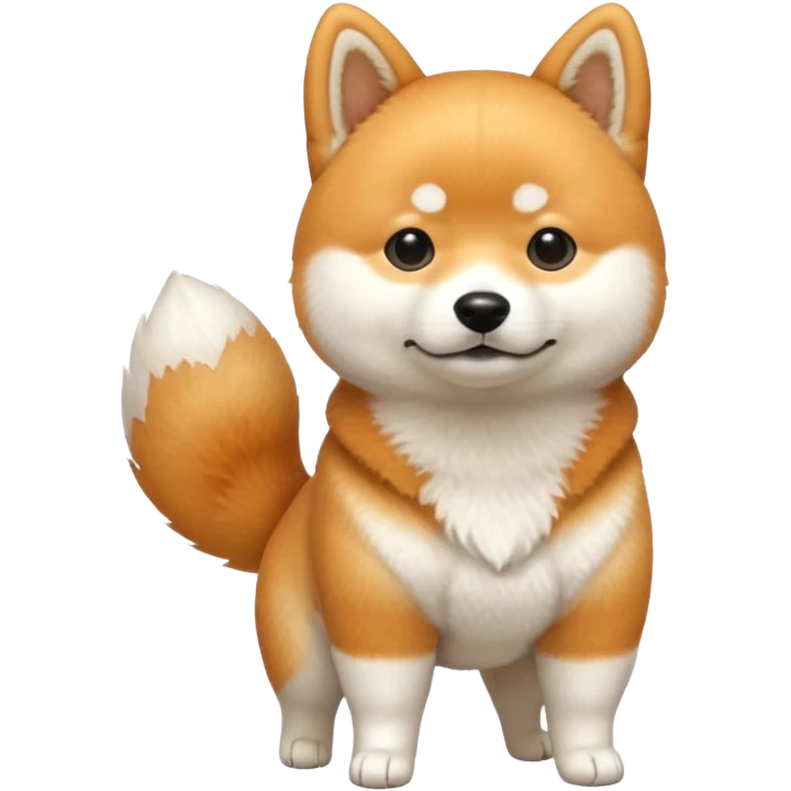 a full body of cute shiba emoji