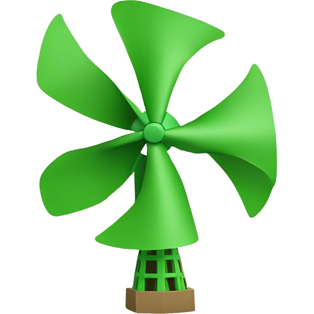 Please create a green windmill, childrenn's toy emoji