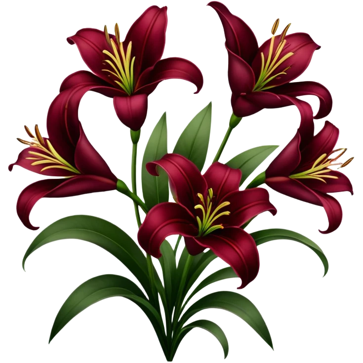 Burgundy lilies emoji