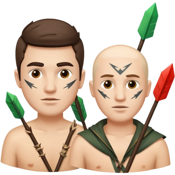 referal system (two guys with arrows around them) emoji