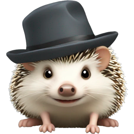 Cute hedgehog in a hat emoji
