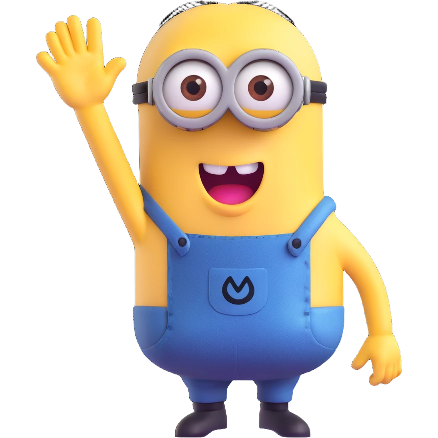 Minion character waving emoji