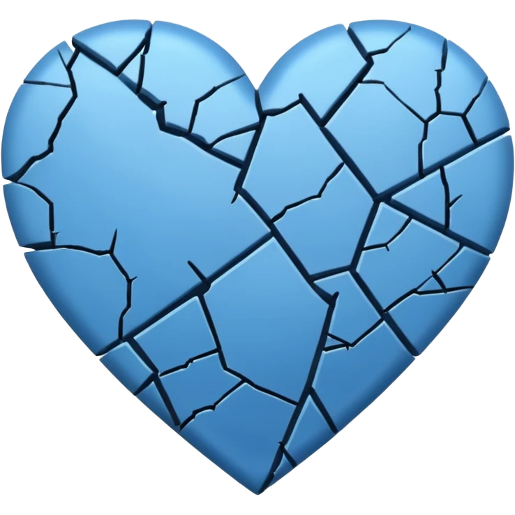 Emoji de corazón azul roto emoji