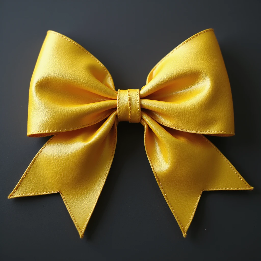 gothic yellow bow, photorealistic style, variation 1 emoji