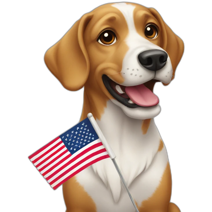 dog with flag emoji