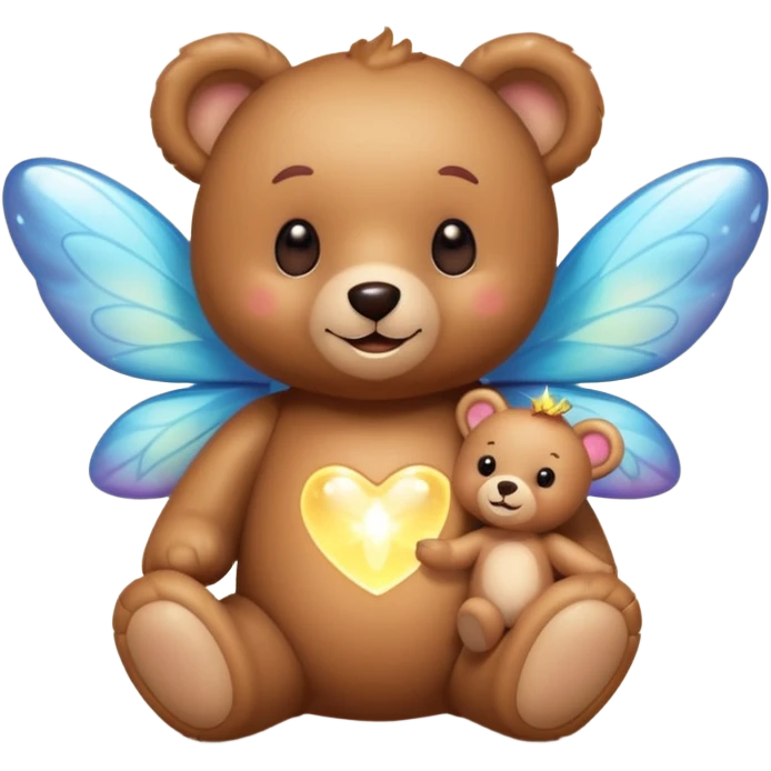 Teddy and fairy together emoji