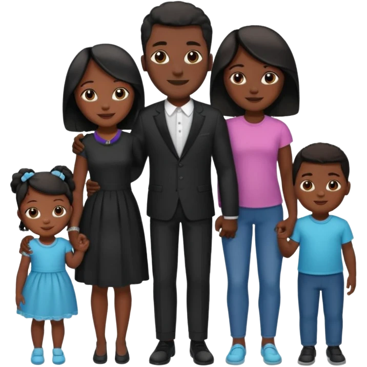 A fam of 7 mom dad big bro big sis middle sis and 2 baby we r black skin coulor and we r fine and baddies emoji
