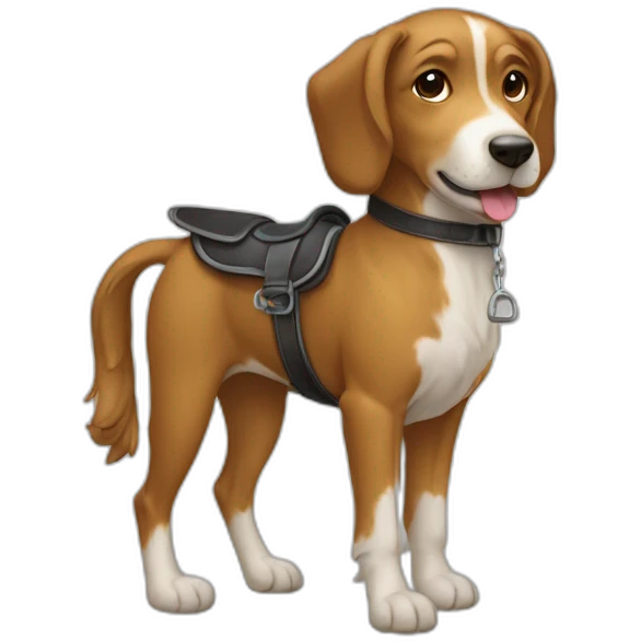 Chien sur cheval emoji