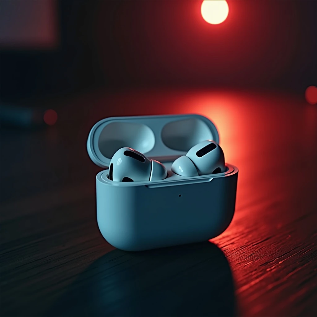cinematic still of a airpods emoji