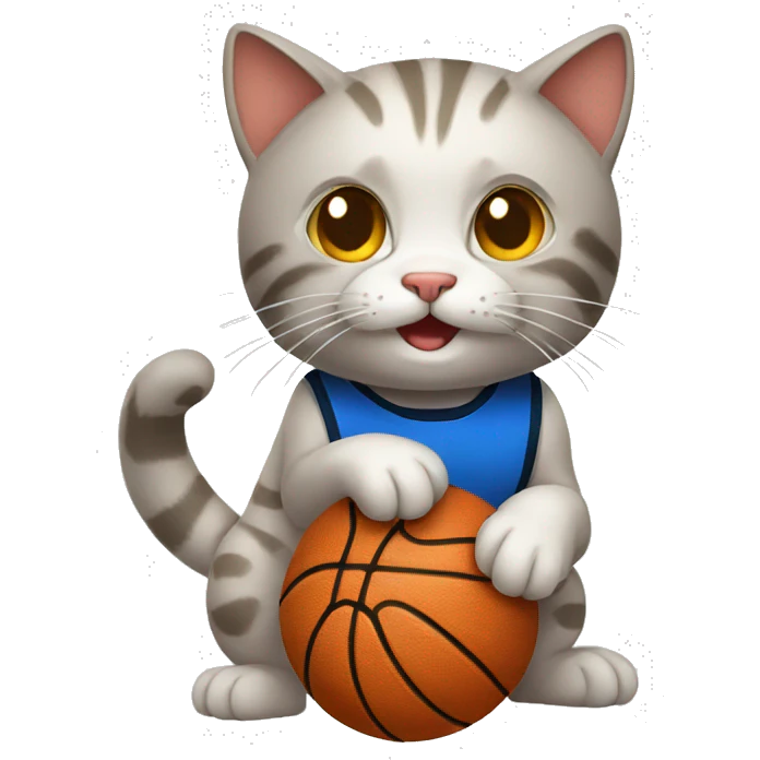 cat playing basketball emoji