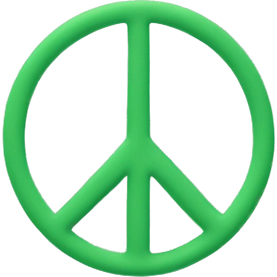 Peace sign green emoji