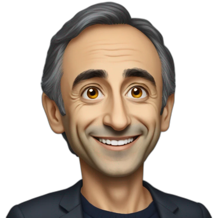 Éric Zemmour avec un sourire malveillant emoji