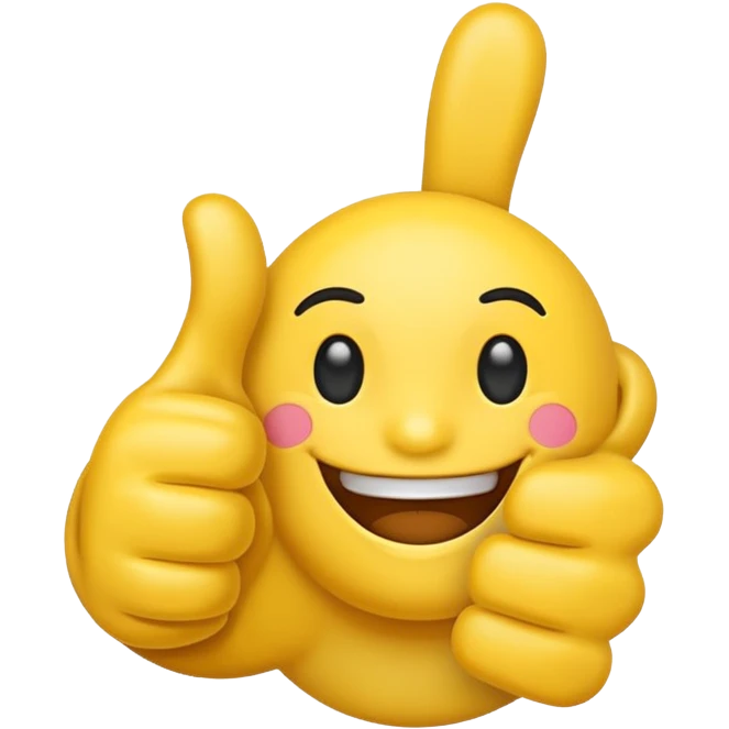 thumbs up emoji, positive and bold emoji