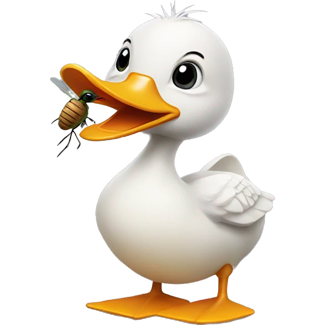 duck with a cricket on its head emoji