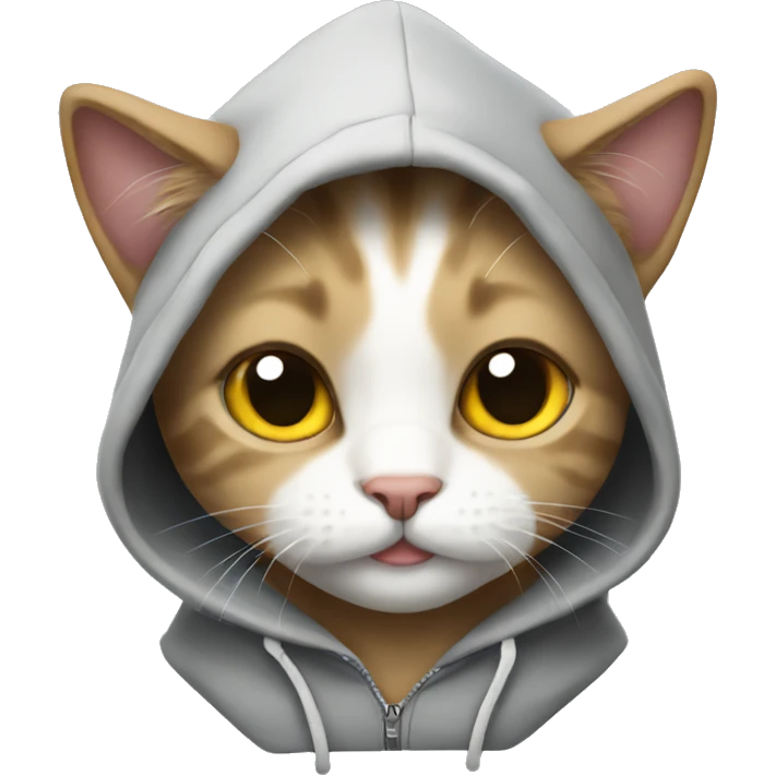 cat wearing hoodie  emoji