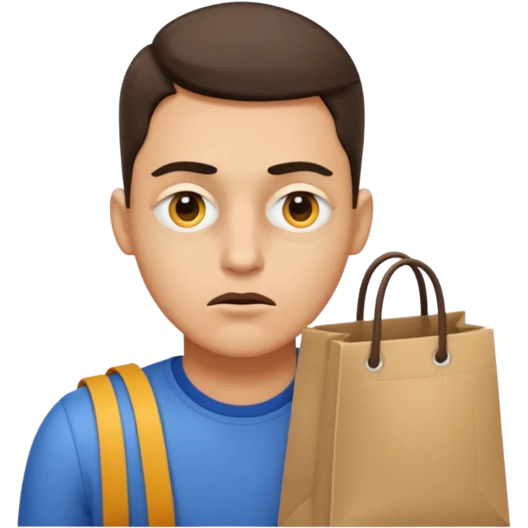 Gay tired face emoji