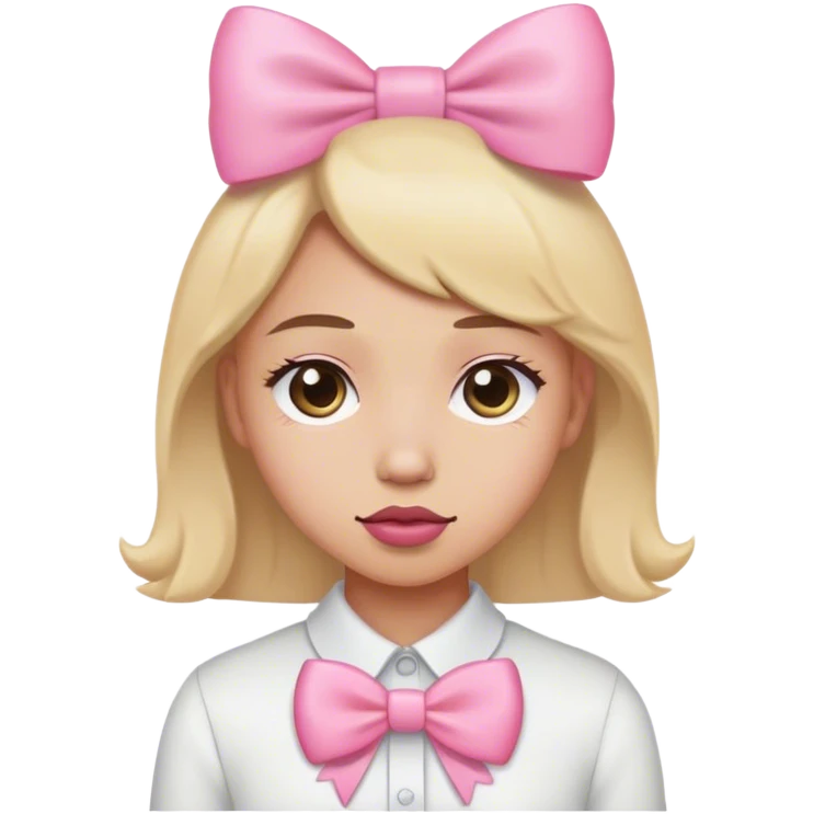 orque avec un petit noeud rose  emoji