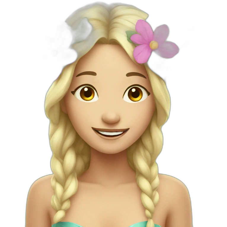Happy nature fairy emoji