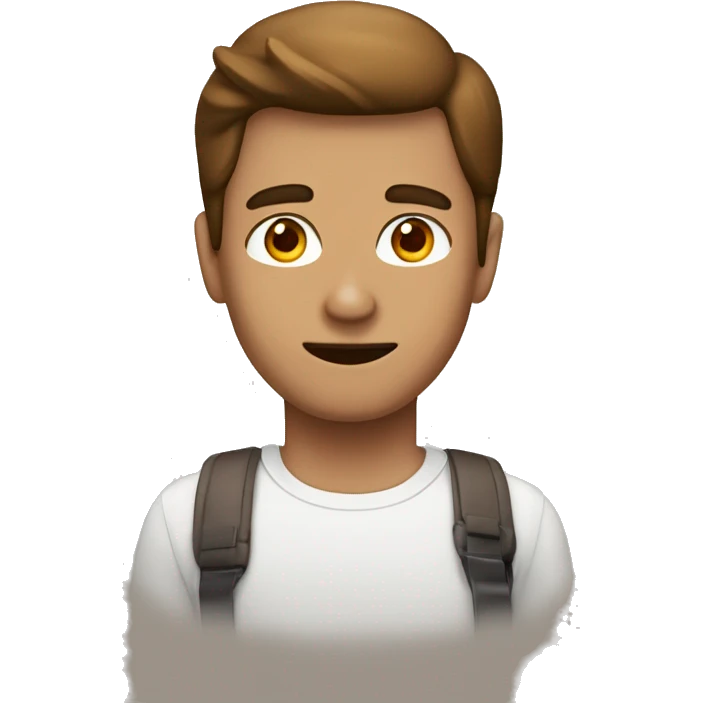 Un hombre blanco con los ojos marrón claros  emoji