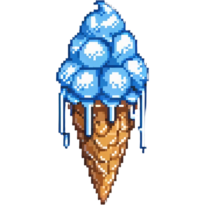 ice cream cone dripping emoji