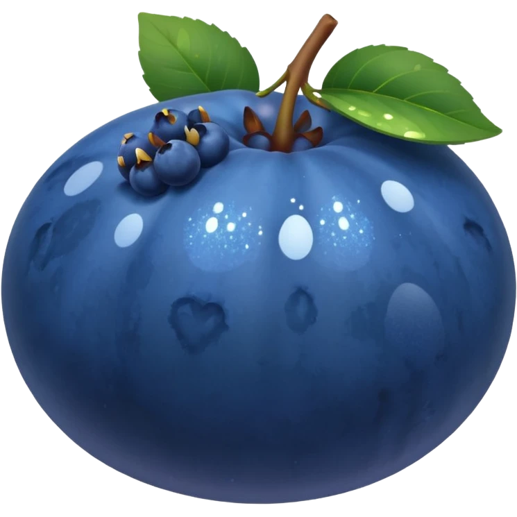 blueberries with shimmering glitter emoji