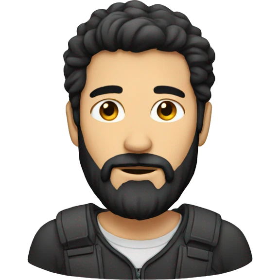 man-black-hair-beard-thin emoji