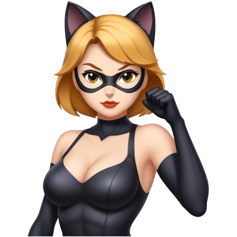 cat woman with big naked boobs emoji