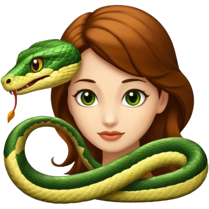 snake with girl face emoji