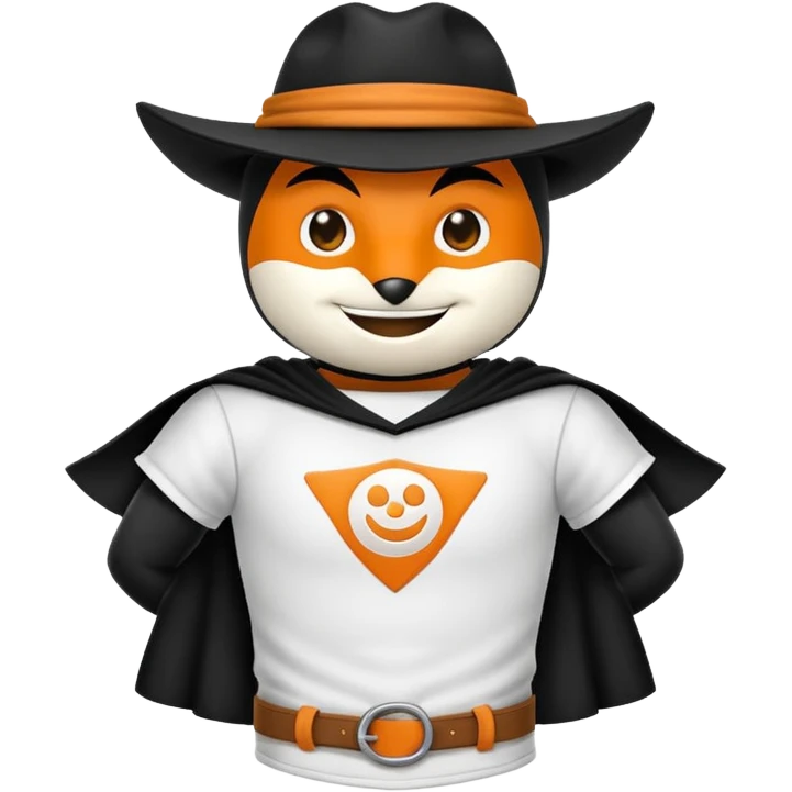 Diseña un zorro mascota promocionando empresa emoji