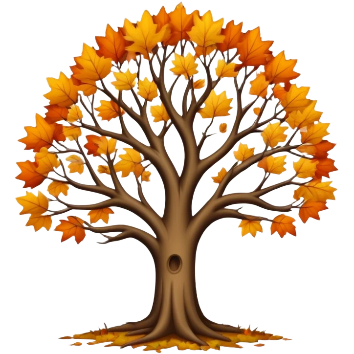 autumn leafless tree emoji