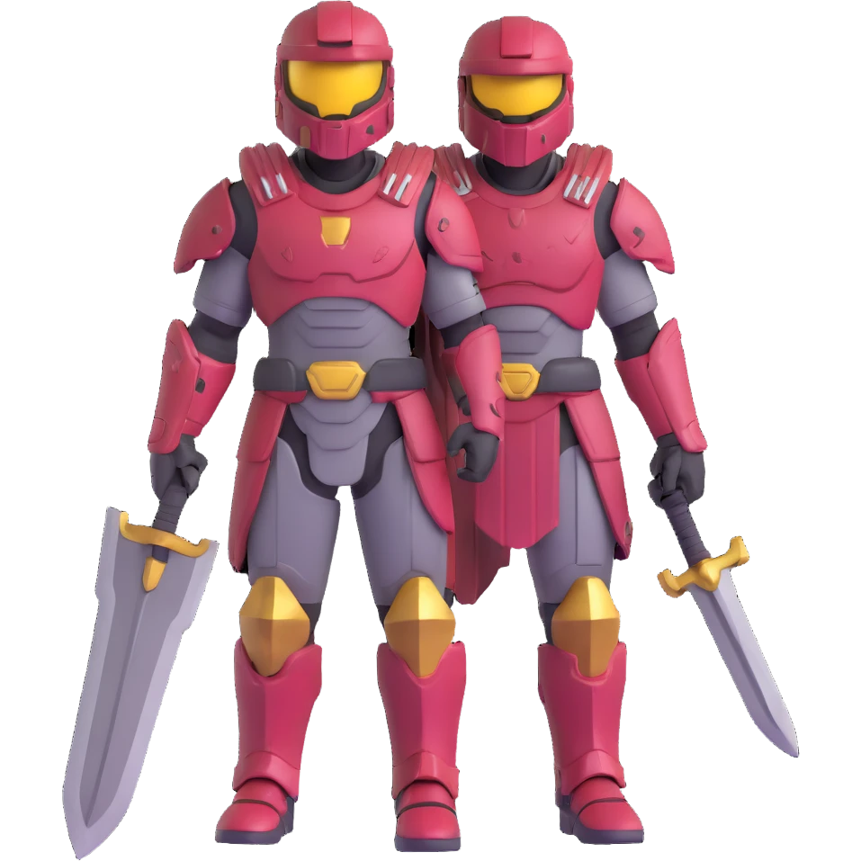 male Halo Spartan warrior with weathered armor and nomadic traveling supplies emoji