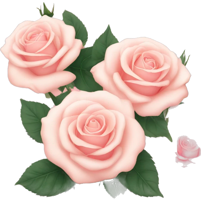 Light Pink roses and sun emoji