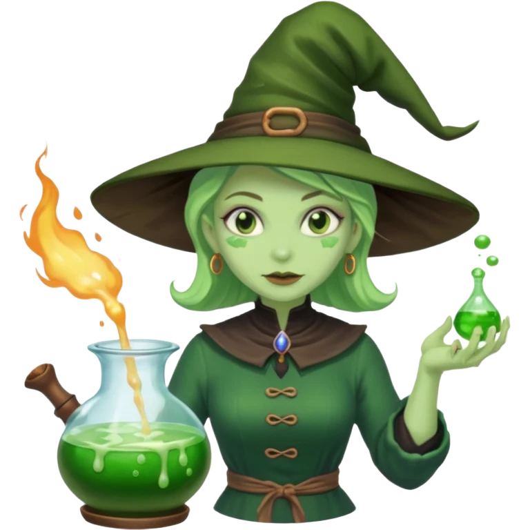 green witch cooking potion emoji