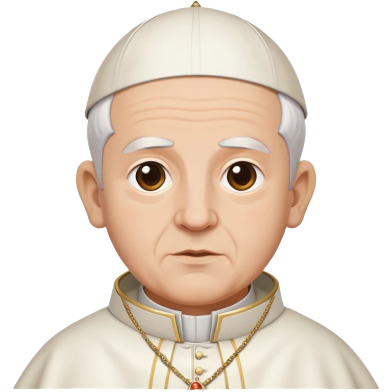 Leo Gorskey dressed in traditional pope attire, detailed, expressive emoji