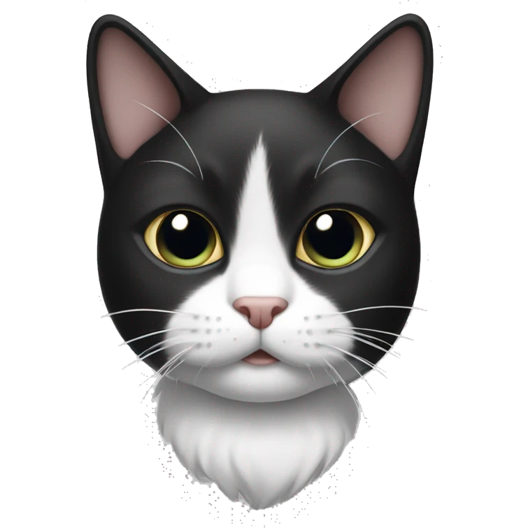 Black and white cat emoji