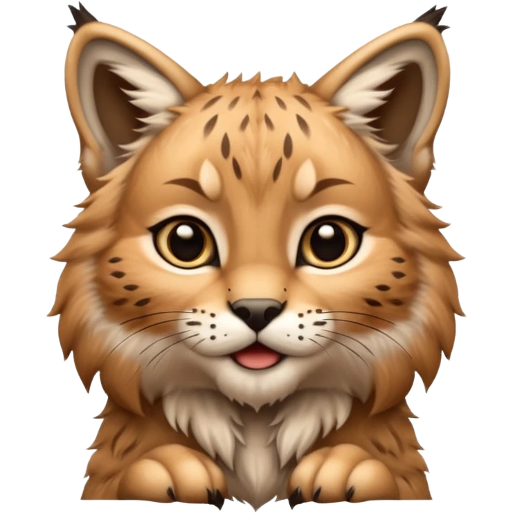 A high-resolution photo-realistic digital illustration of a baby lynx, chest upward A high-resolution, photo-realistic digital illustration of a majestic young Eurasian lynx, shown from the shoulder upwards with lynx markings, zoomed out showing half body  emoji