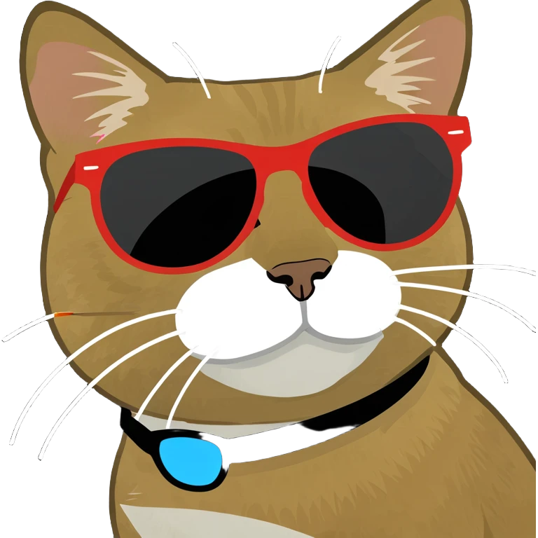Cat with sunglasses emoji