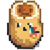 pixel art peanut in 8-bit style emoji